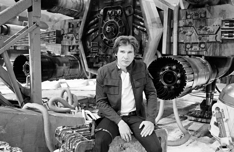 Harrison Ford on set of The Empire Strikes Back